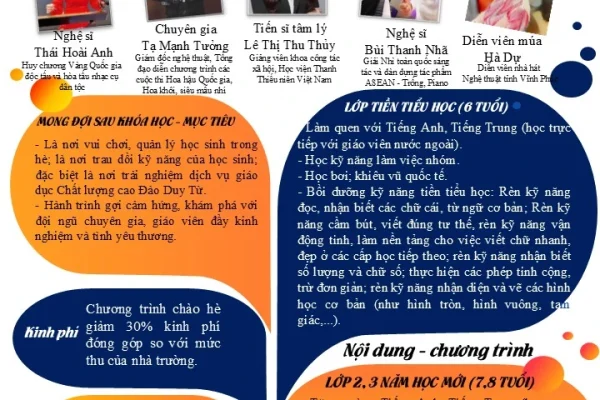 CHƯƠNG TRÌNH CHÀO HÈ 2025